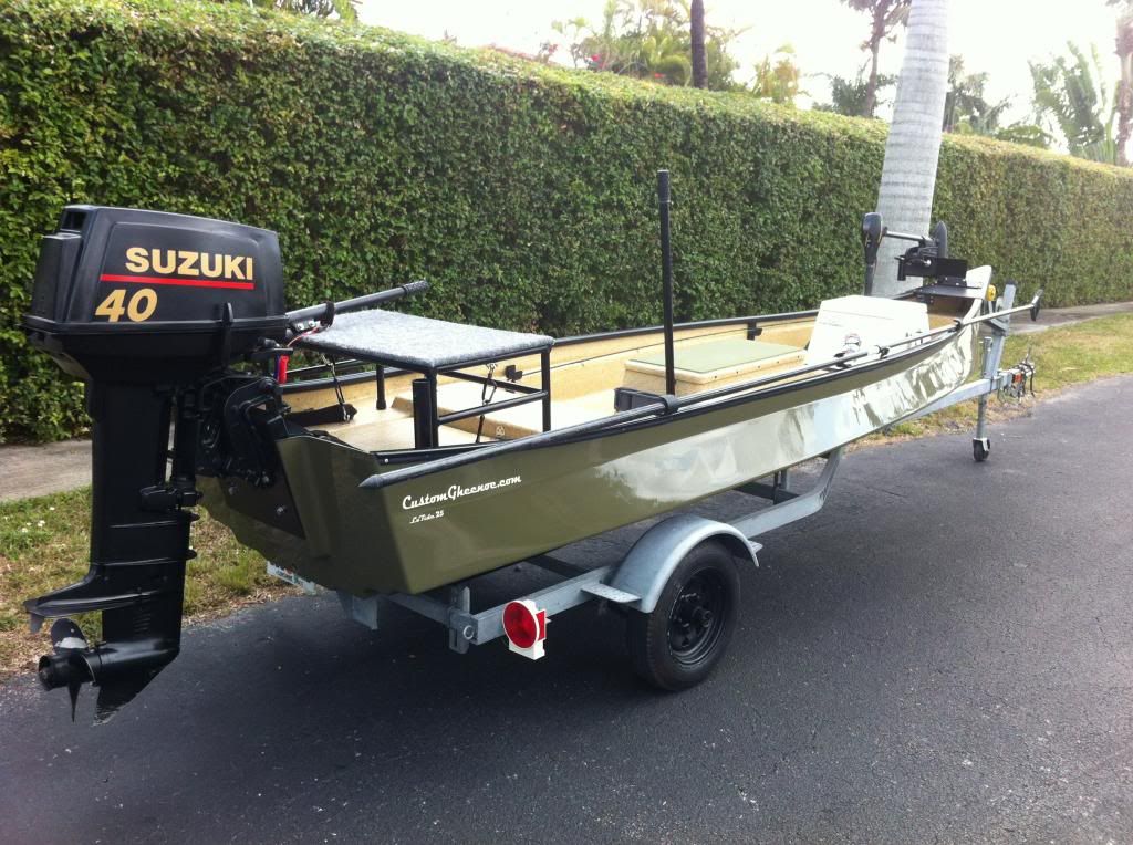 2012 Custom Gheenoe LT 25, 40hp Suzuki and trailer